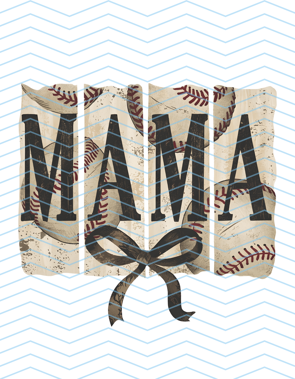 Distressed Baseball Mama (Black)