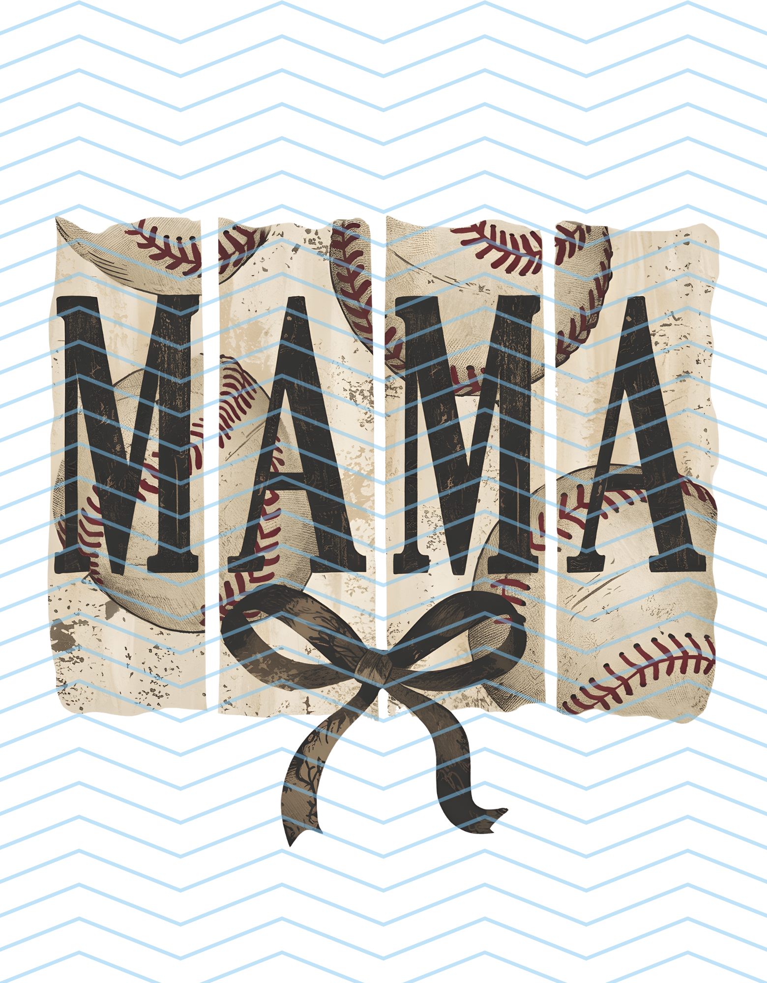 Distressed Baseball Mama (Black)