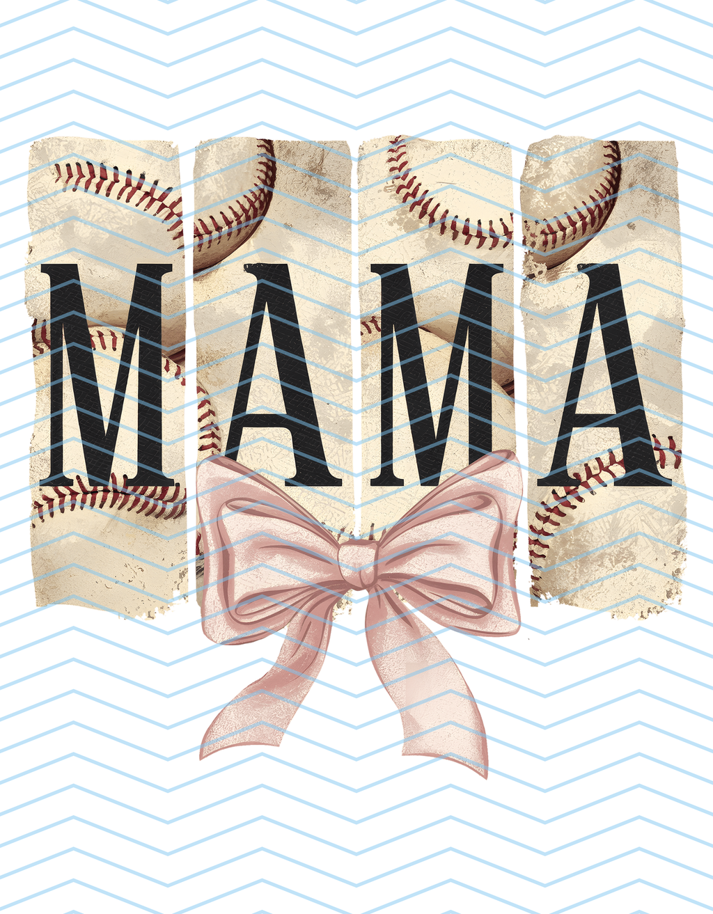Distressed Baseball Mama (Pink)
