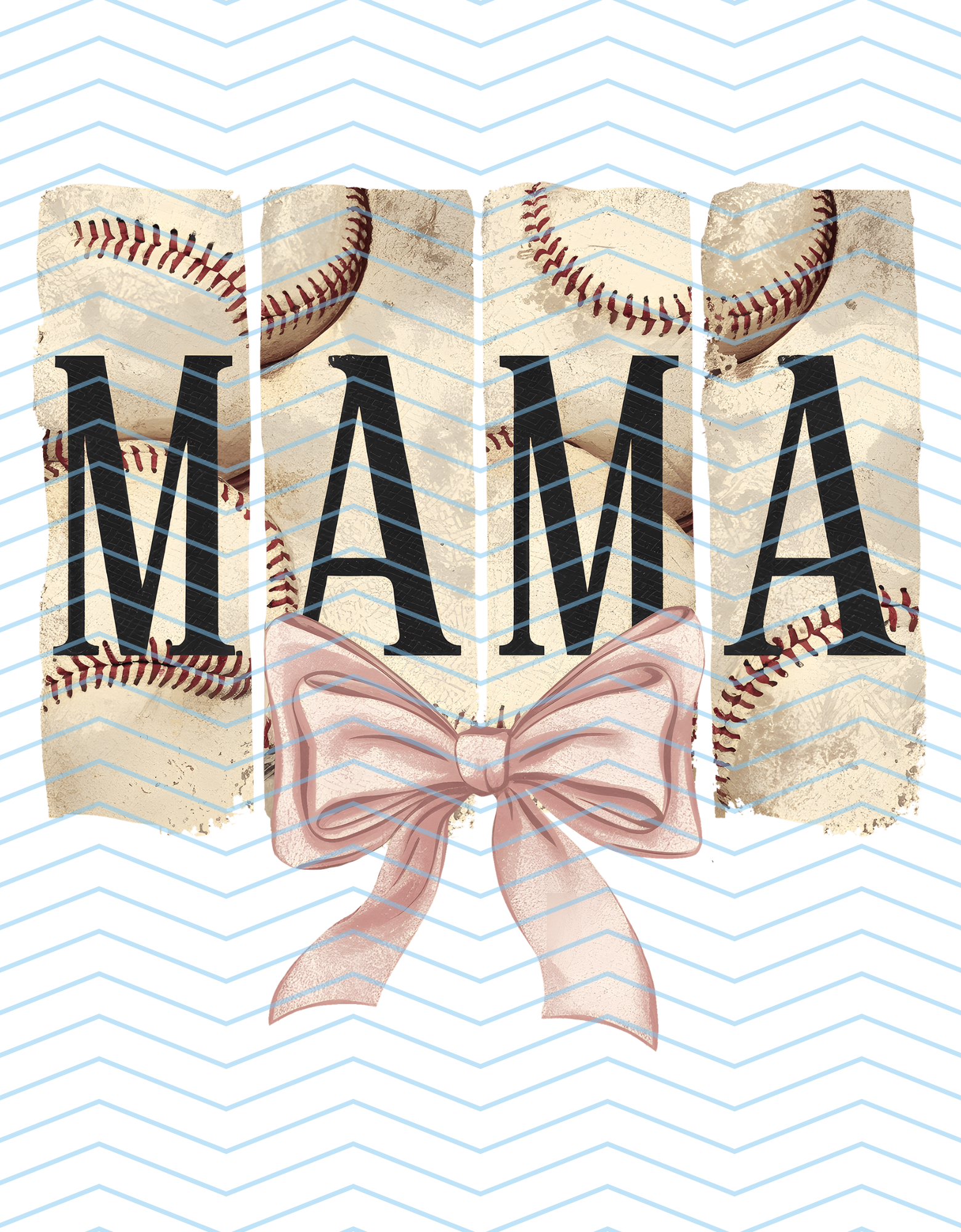 Distressed Baseball Mama (Pink)
