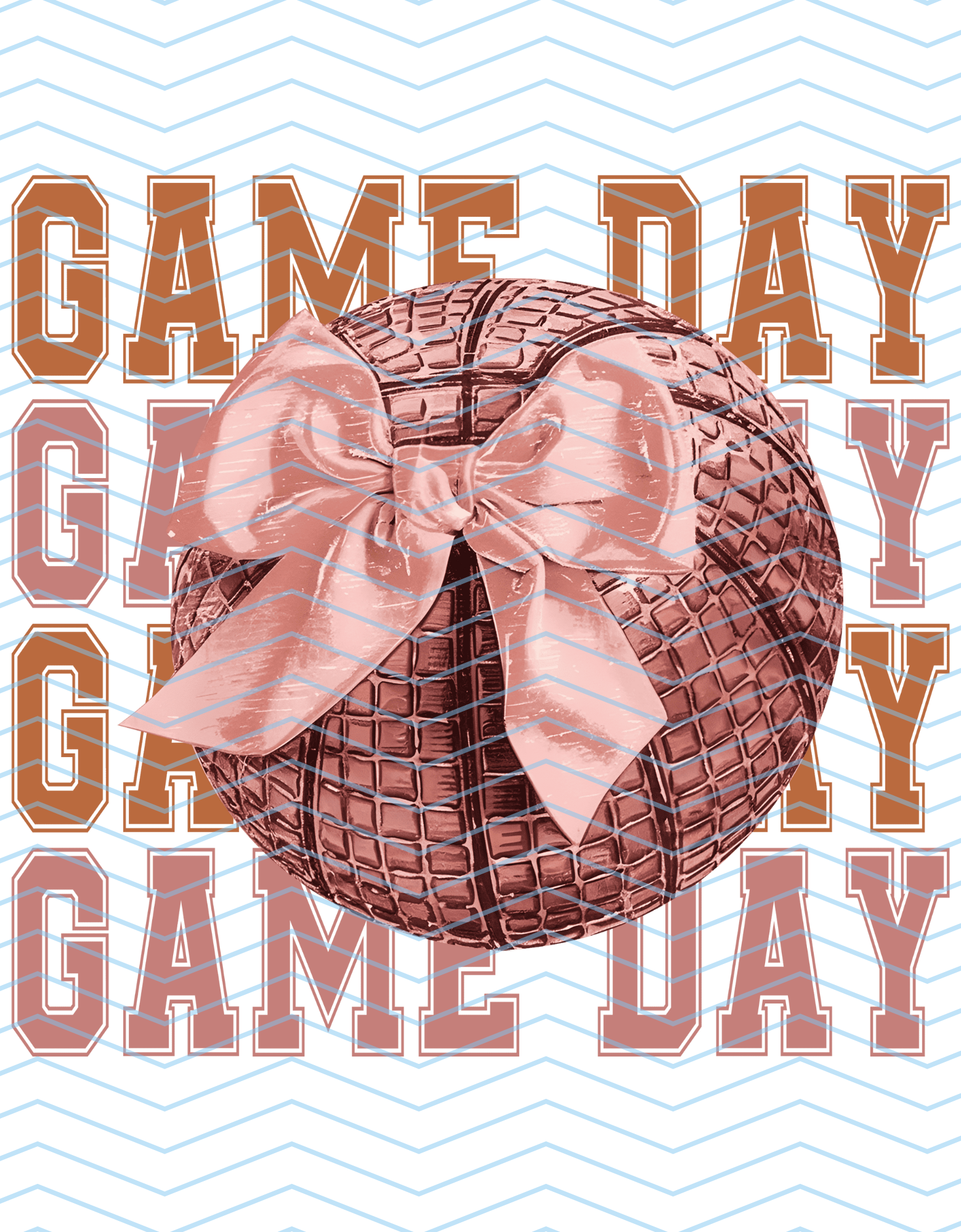 Game Day Basketball Pink Bow