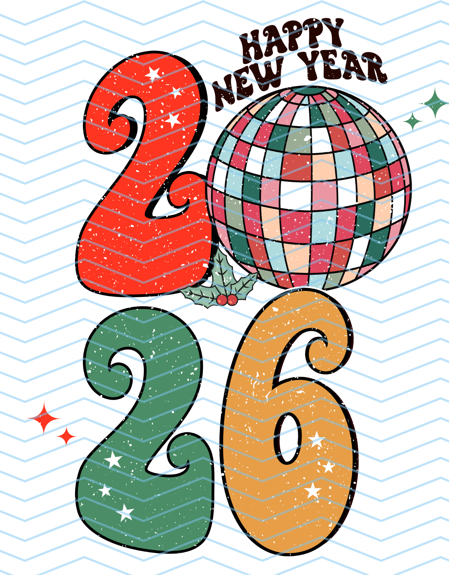 2026 Disco Red Distressed