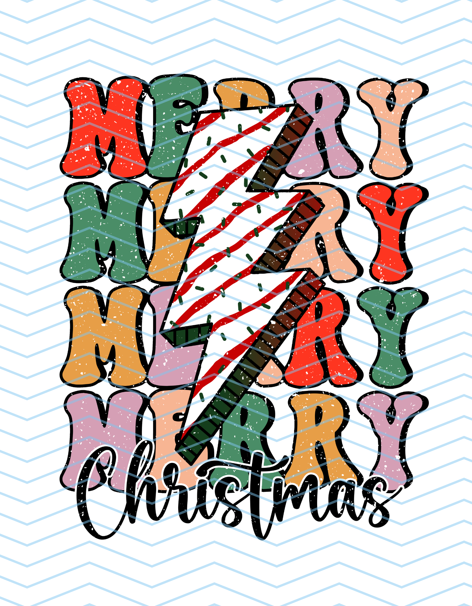 Merry x4 Christmas Zebra Cake