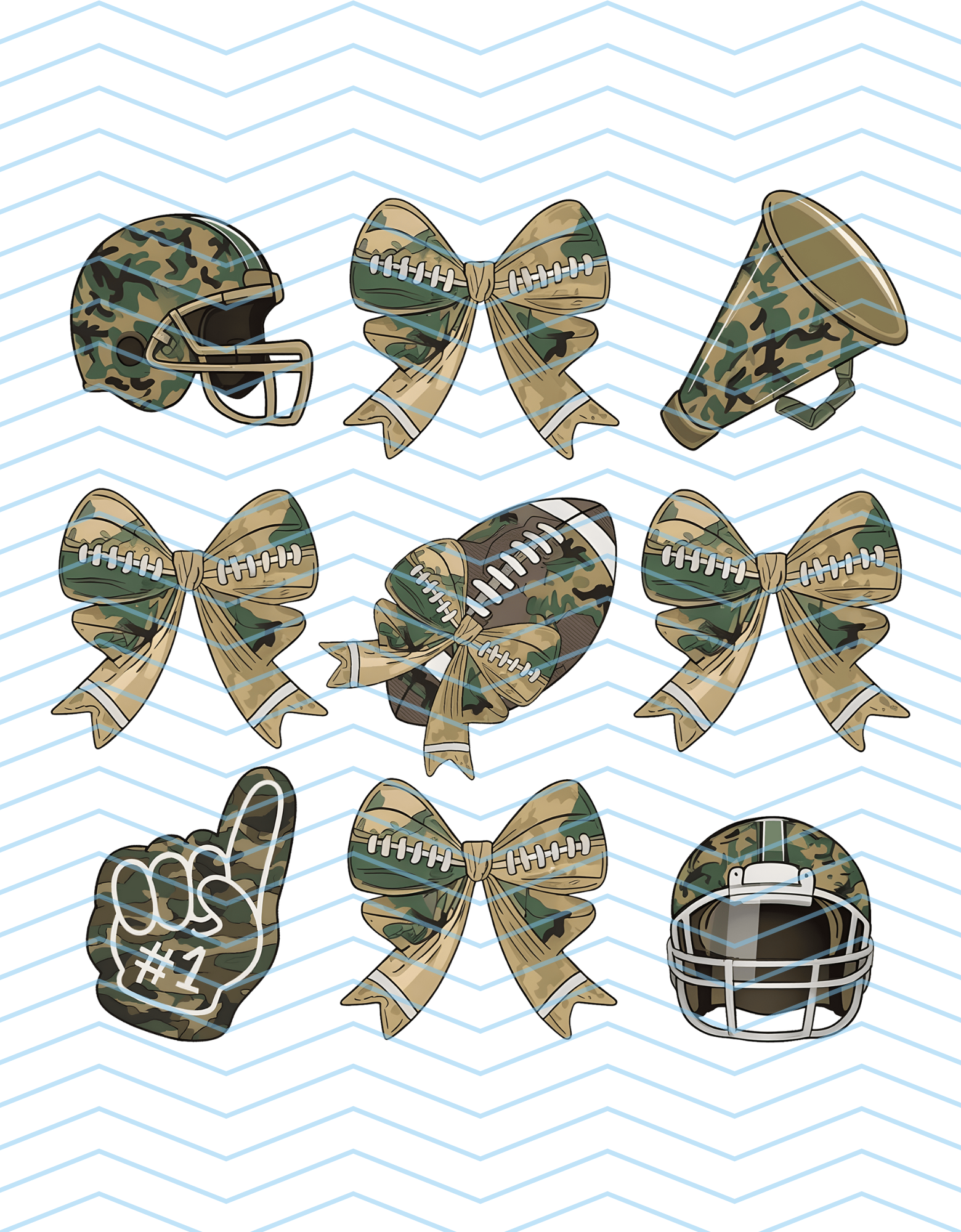 Camo Football Grid