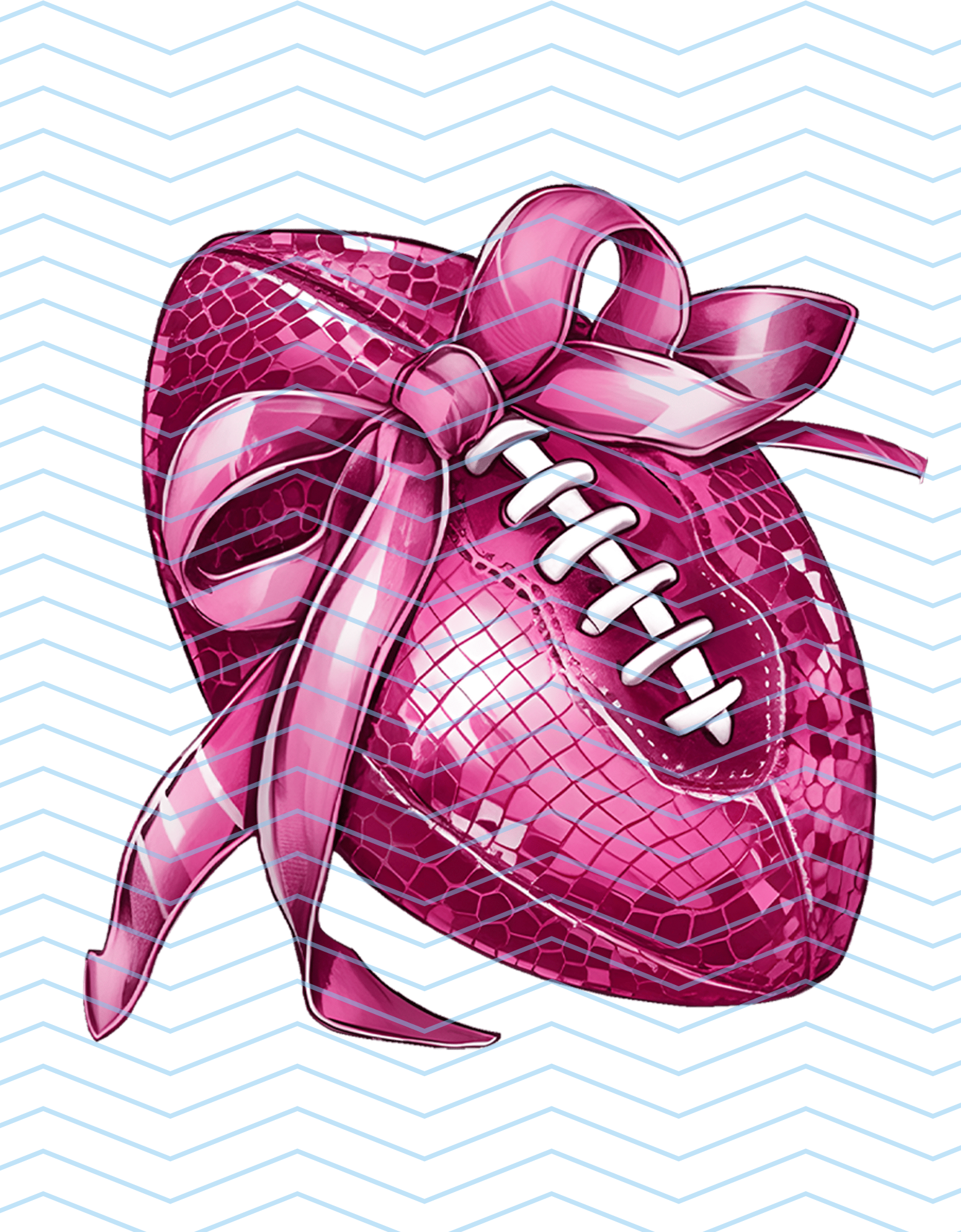 Pink Glitter Football