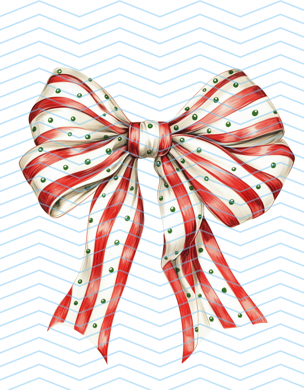 Candy Cane Bow