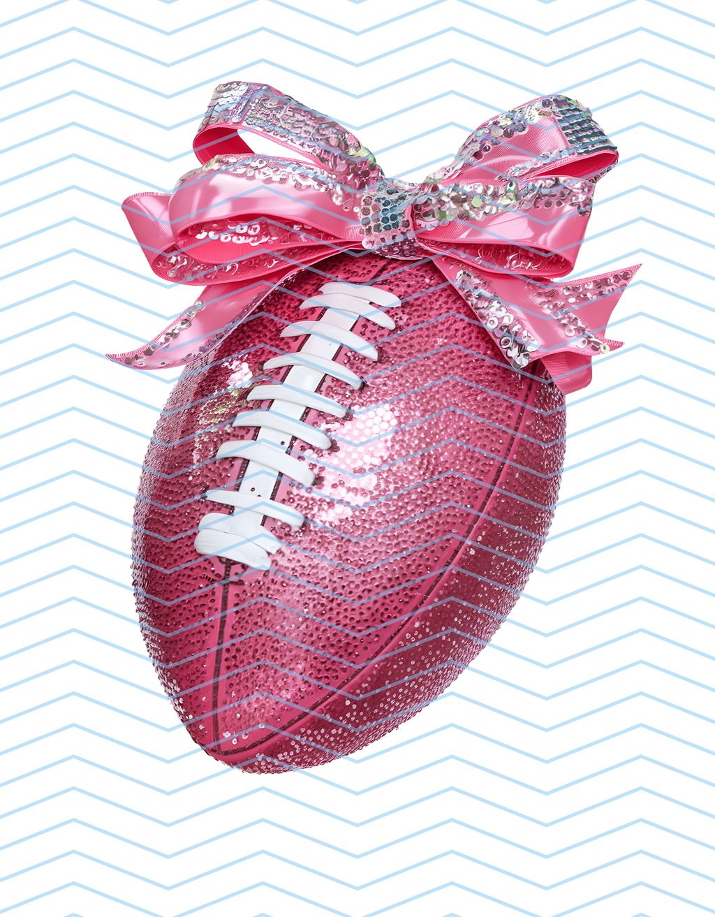 Pink Glitter Football