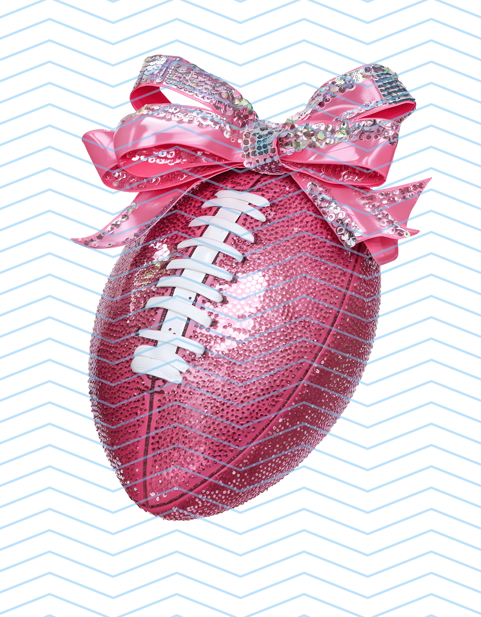Pink Glitter Football