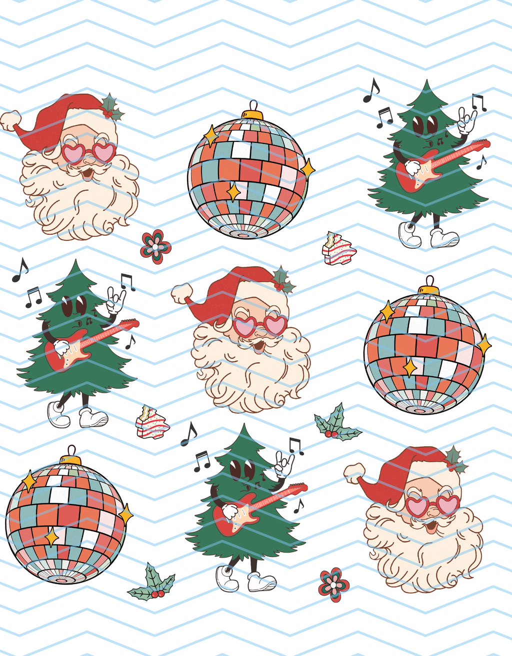 Santa Disco Grid