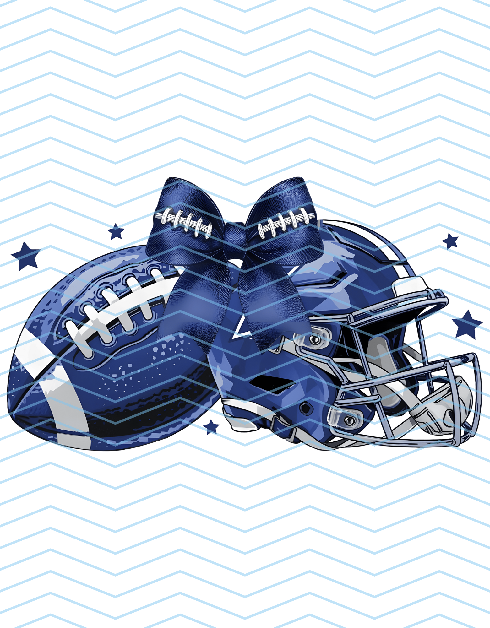 Dark Blue Football Bow Helmet