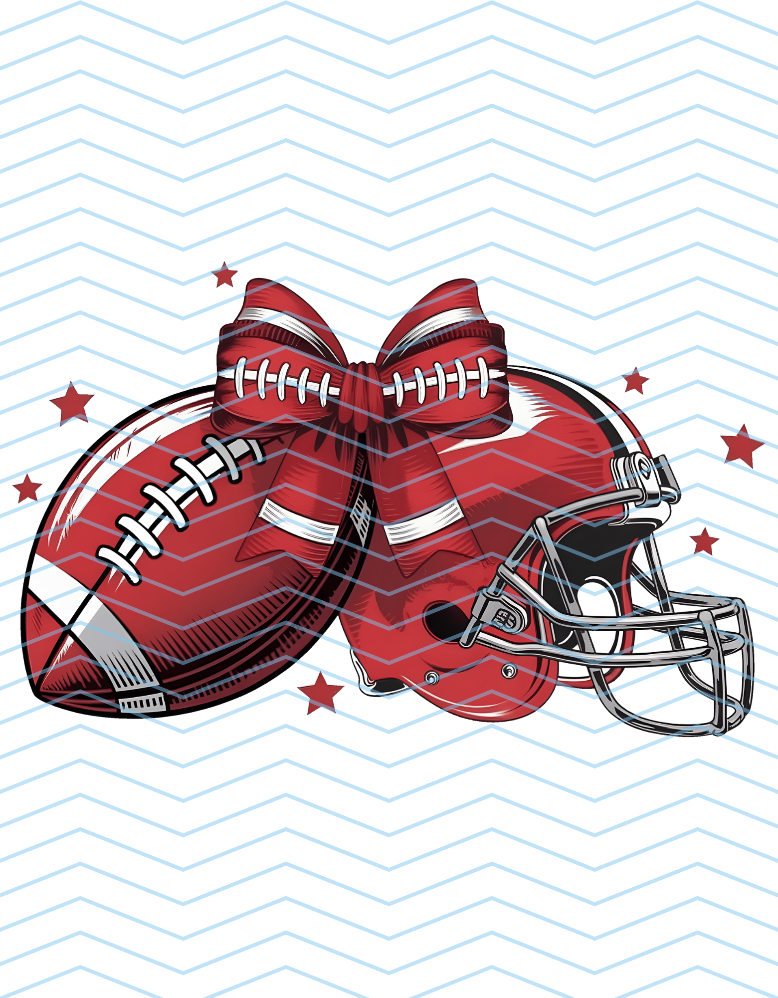 Red Football Bow Helmet