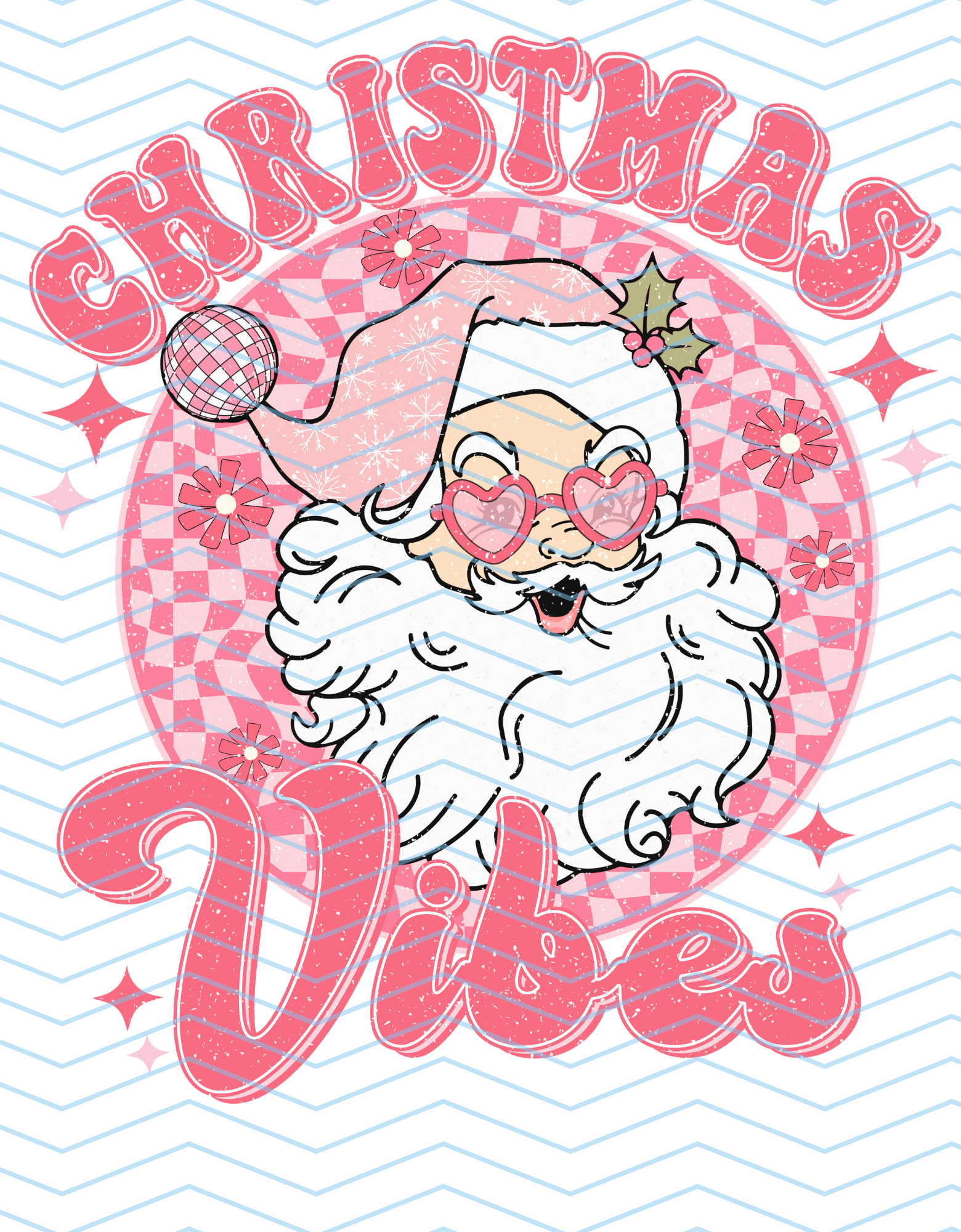 Christmas Vibes Retro (Pink)