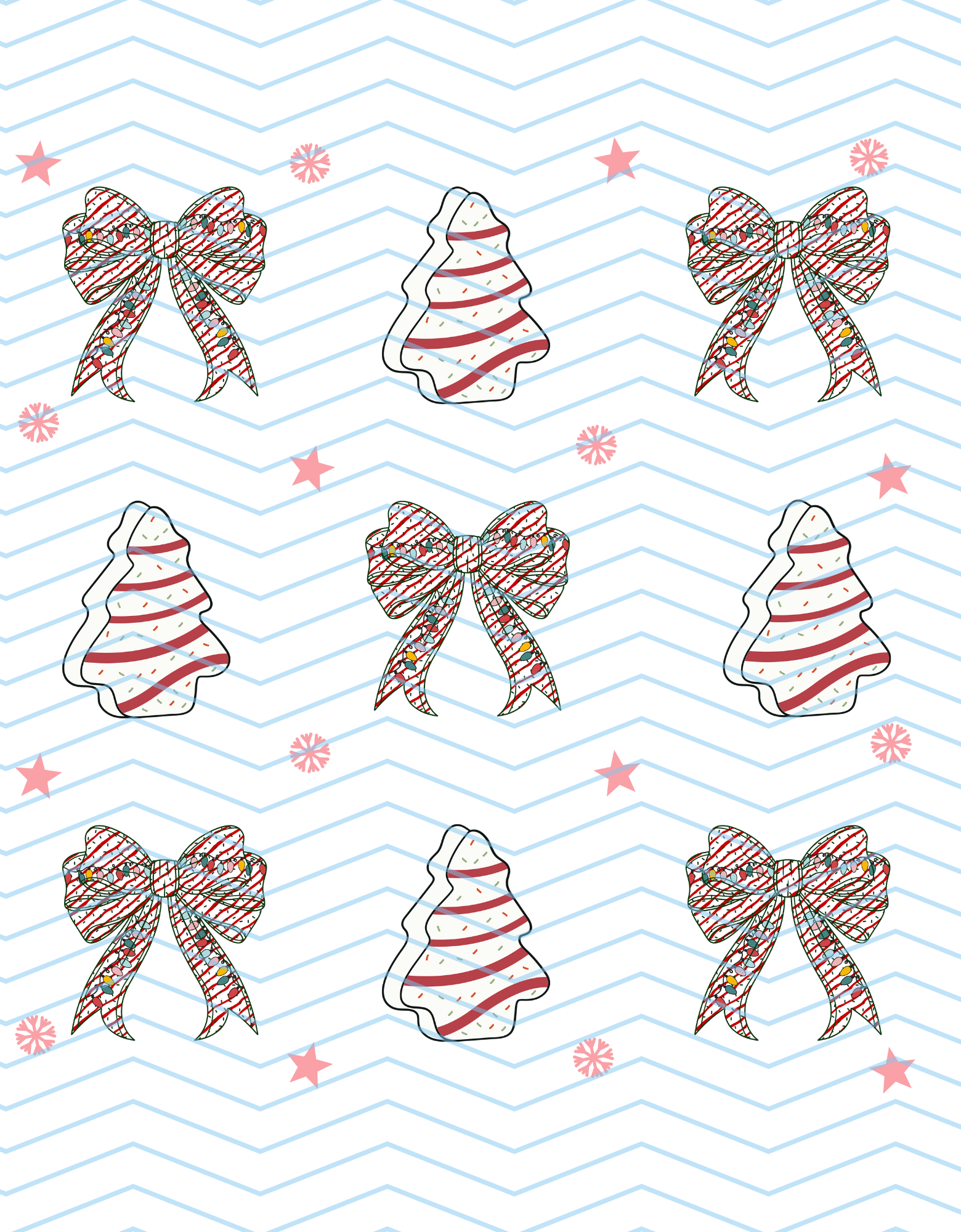 Christmas Tree Cake Grid