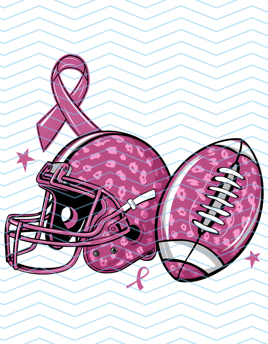 Pink Football Helmet (Leopard)