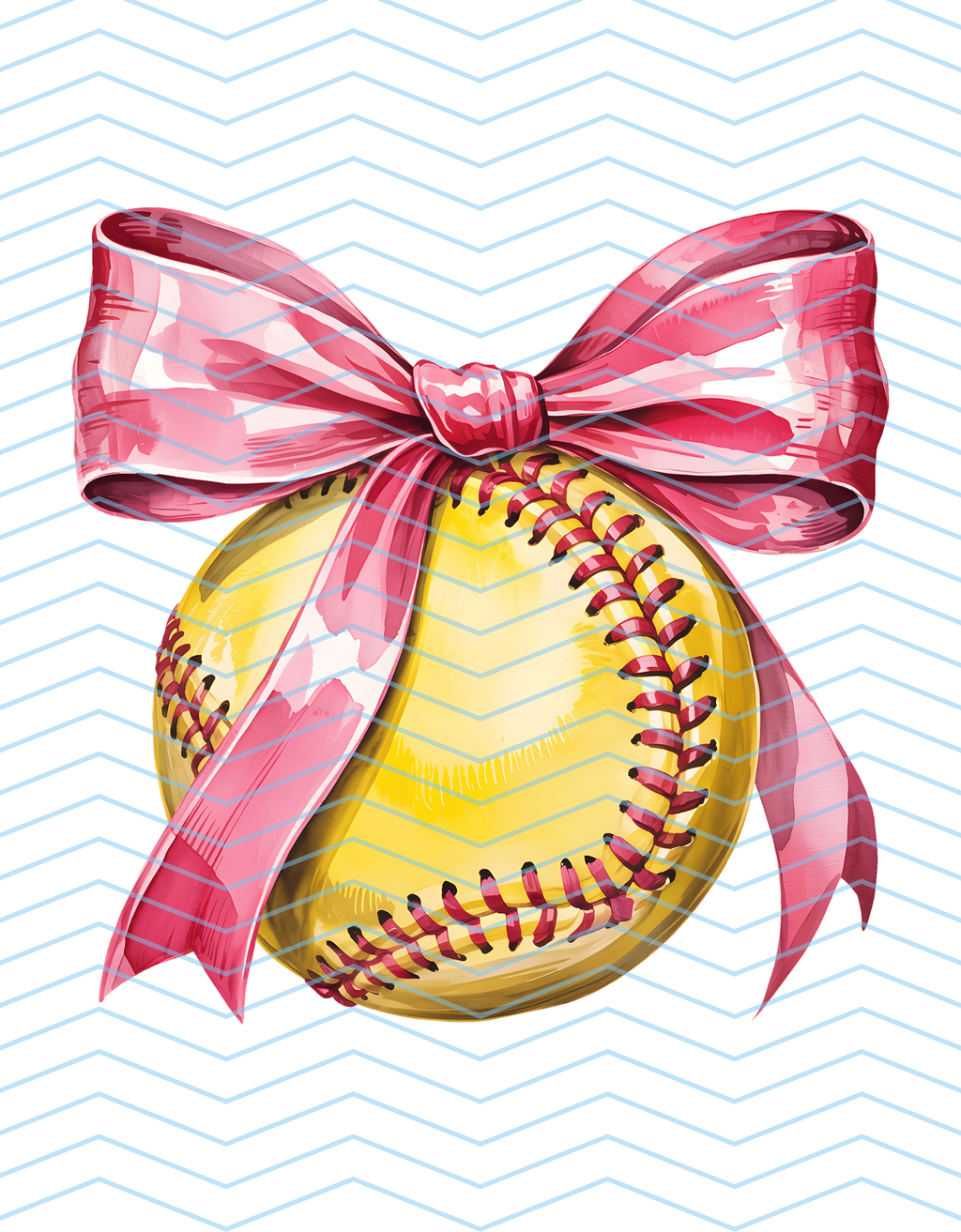 Softball Pink Bow