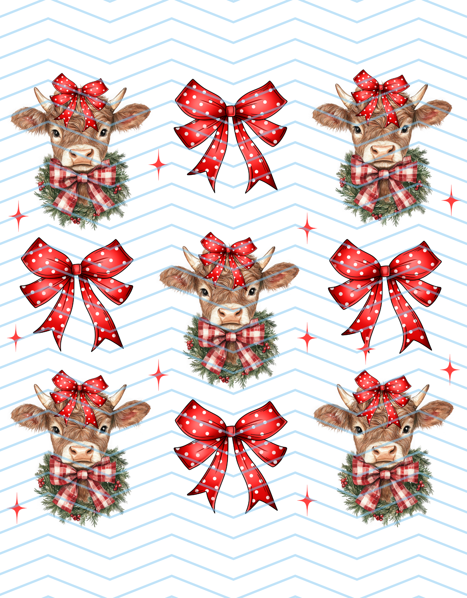 Christmas Cow Grid