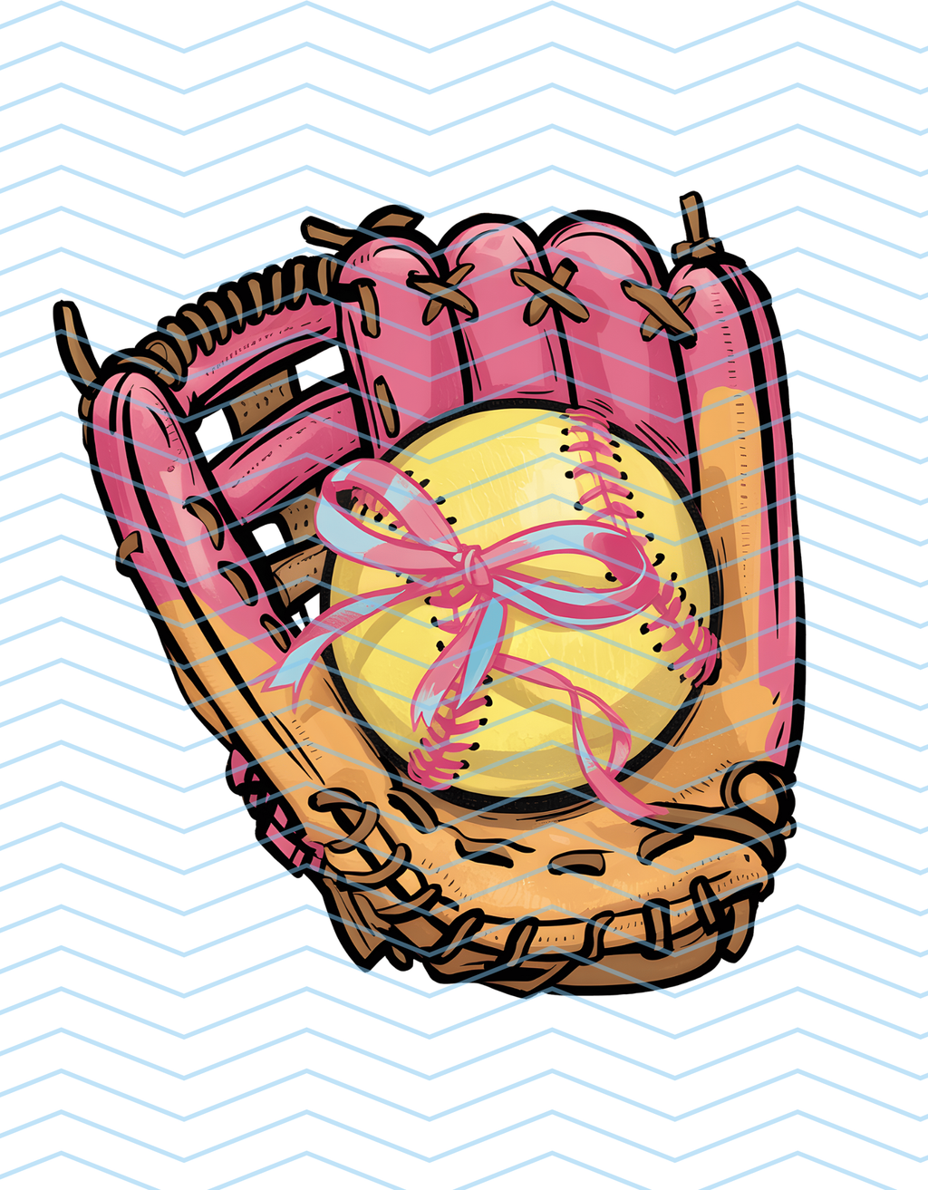 Ice Cream Drip Pink Glove