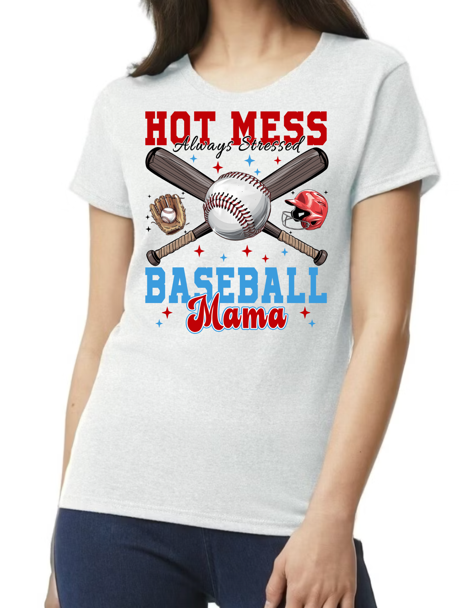 Hot Mess Baseball Mama