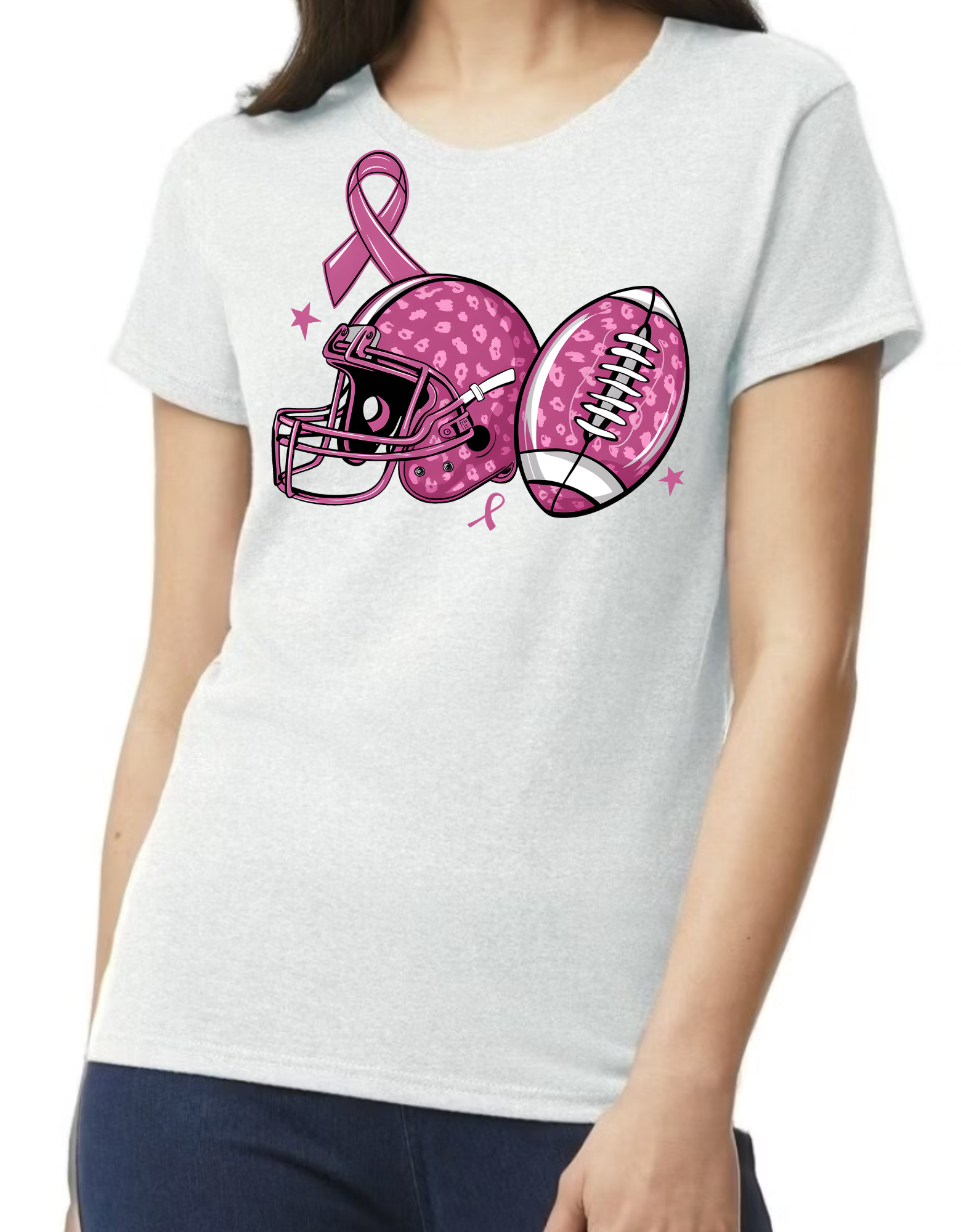 Pink Football Helmet (Leopard)