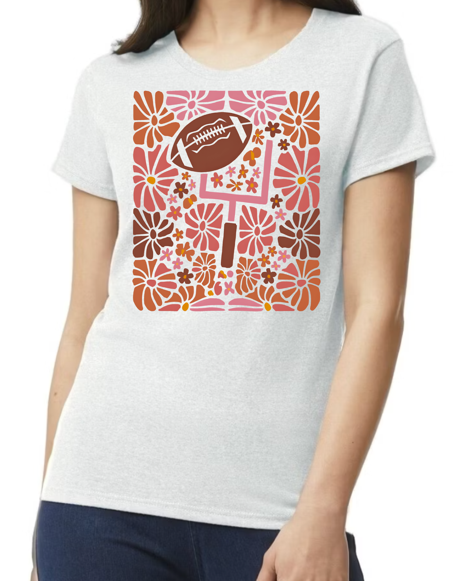 Football Floral Square