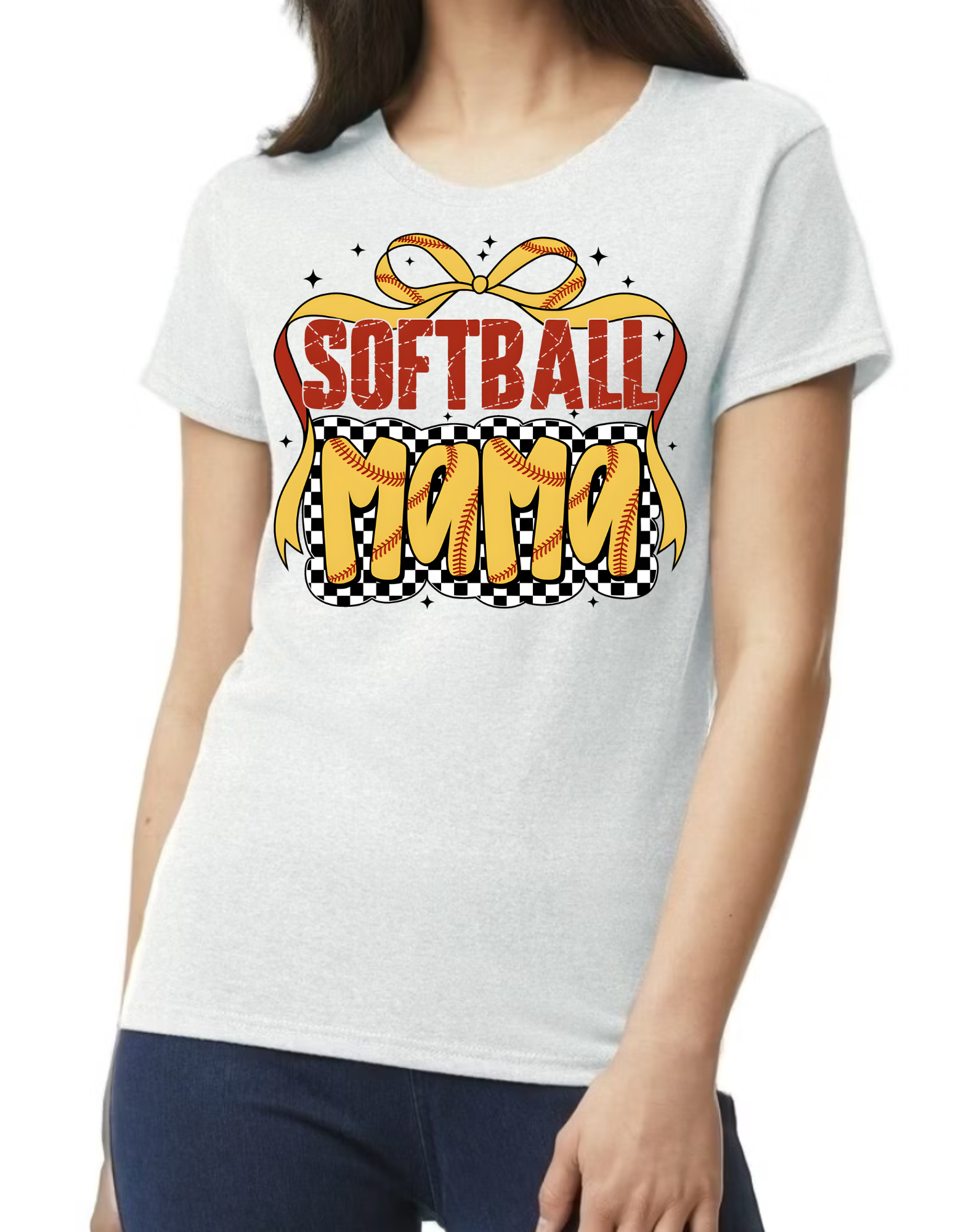 Softball Mama with Ribbon