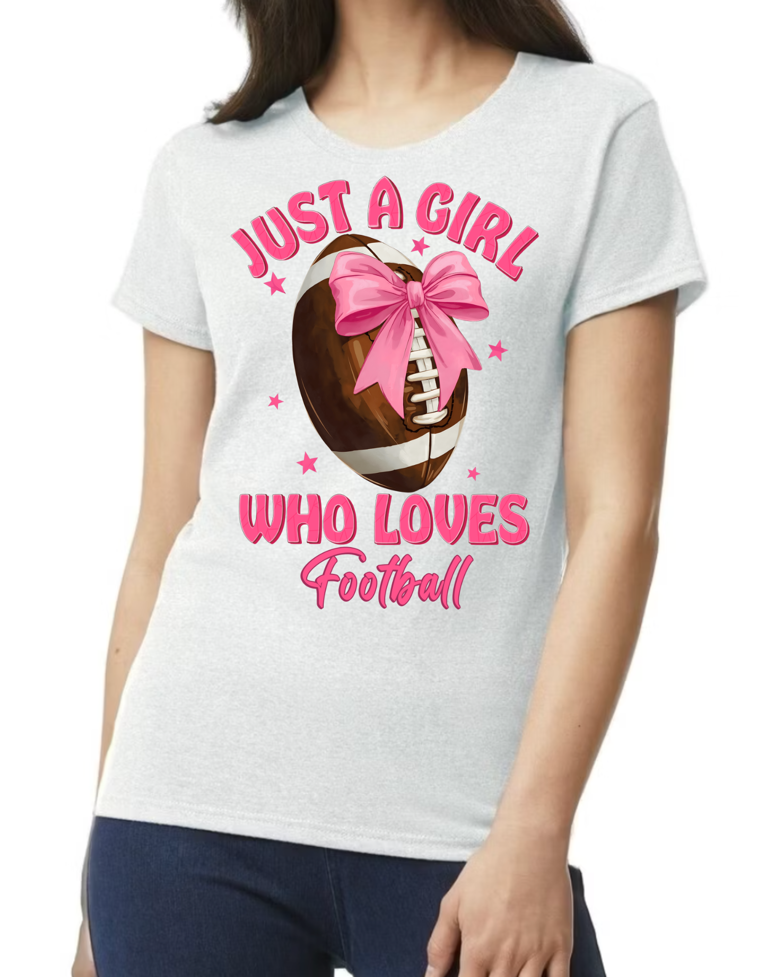 Just a Girl Who Loves Football (Pink)