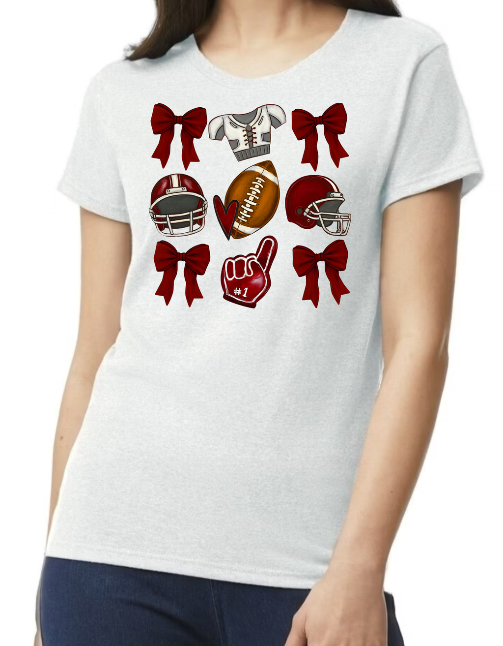 Dark Red Football Grid