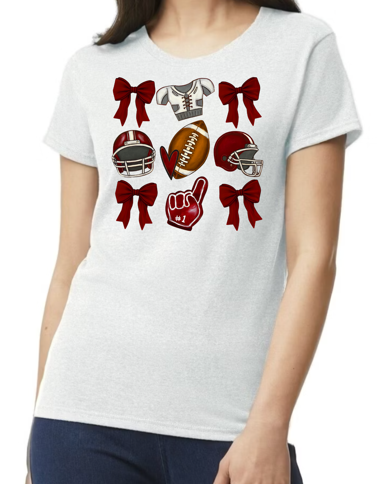 Dark Red Football Grid