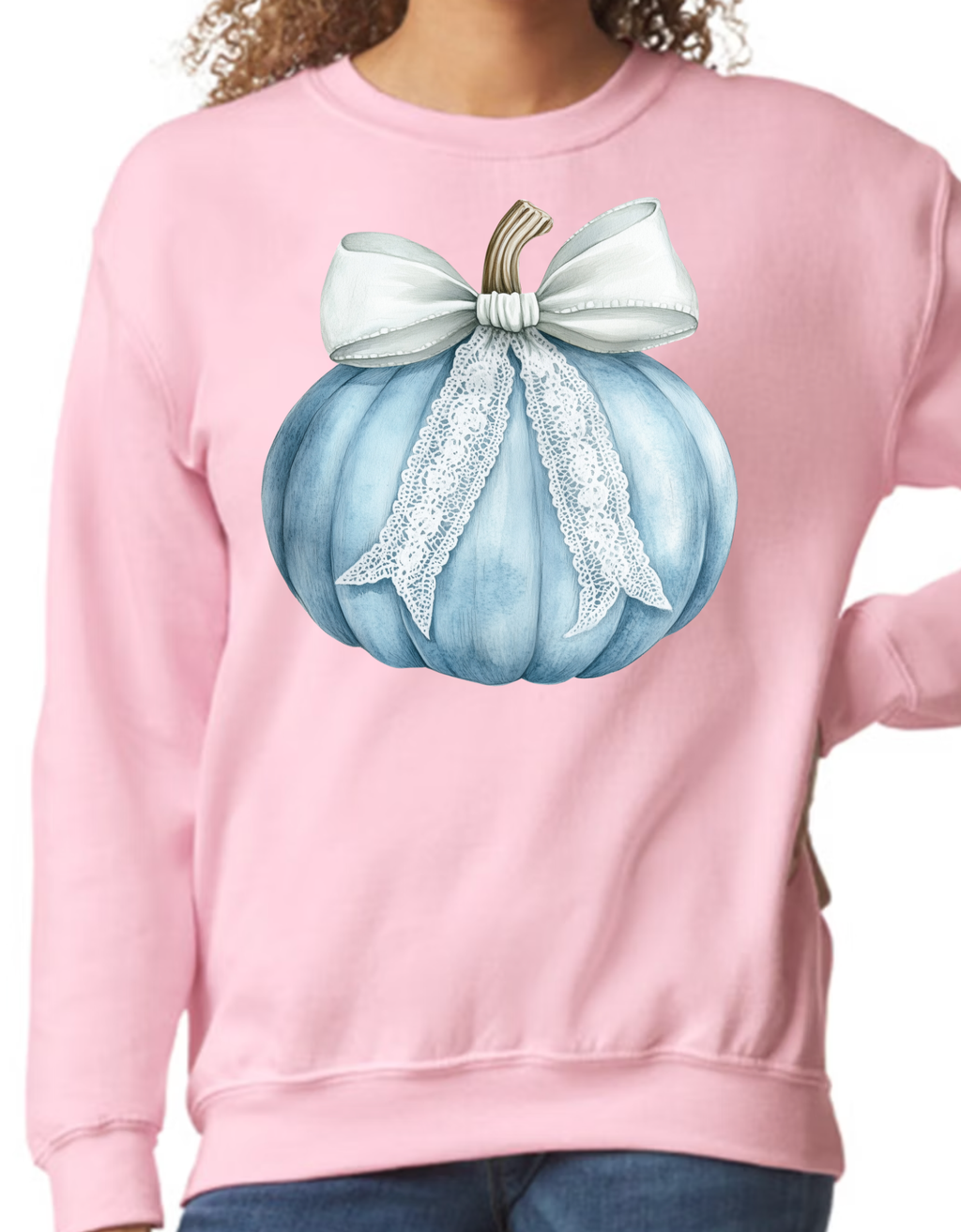 Light Blue Pumpkin (White Lace)
