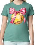 Softball Pink Bow