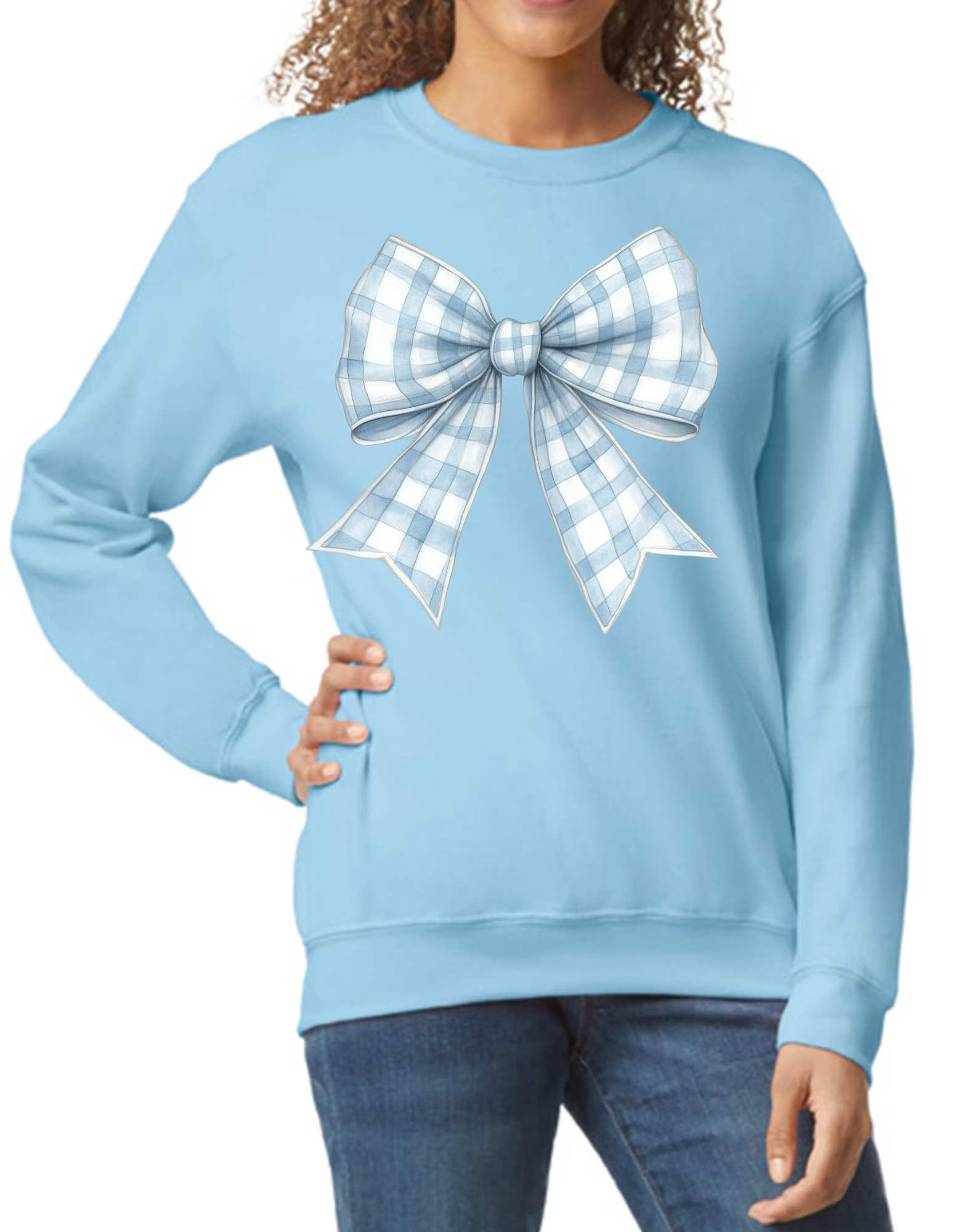 Blue Fall Plaid Bow
