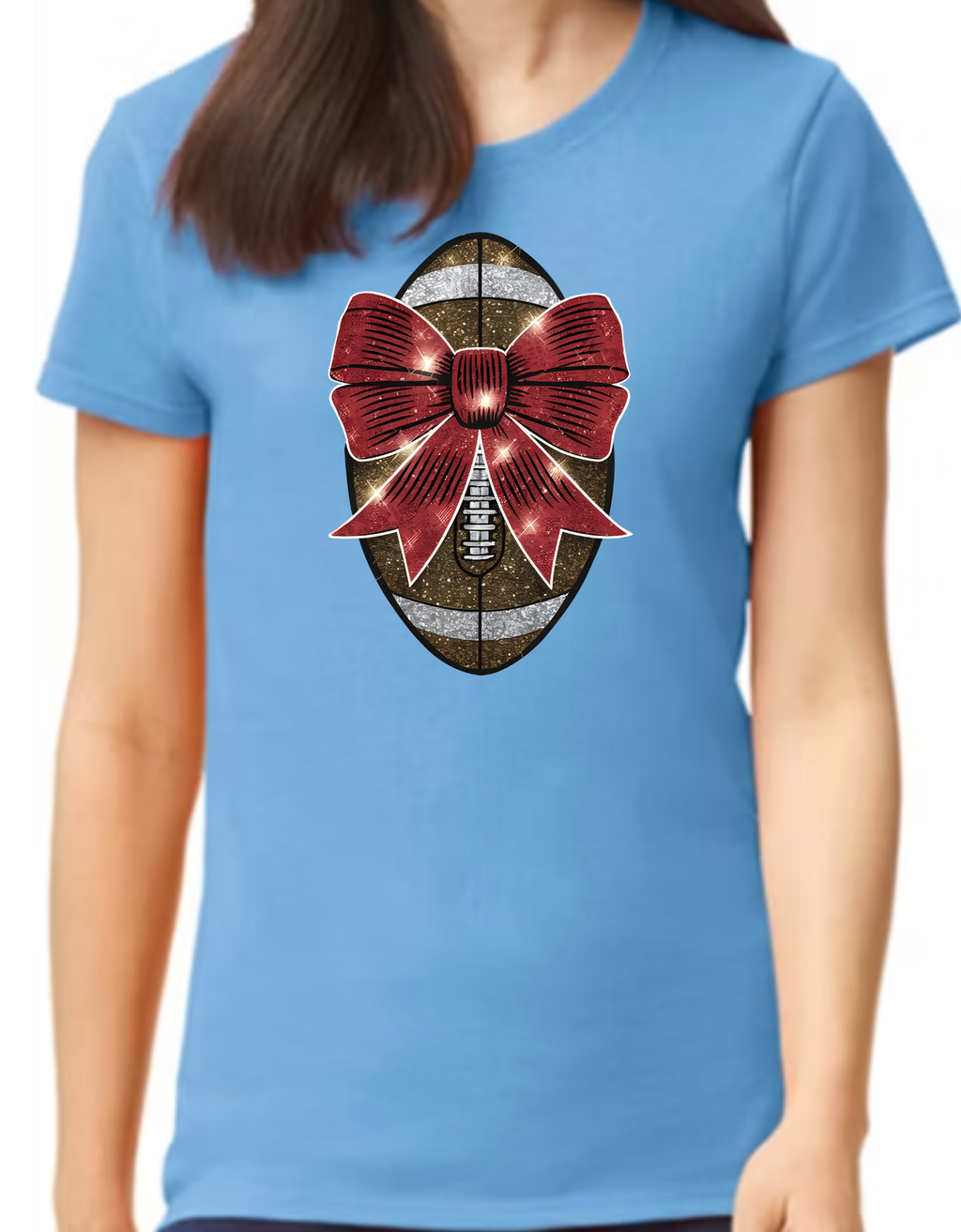 Glitter Football With Bow