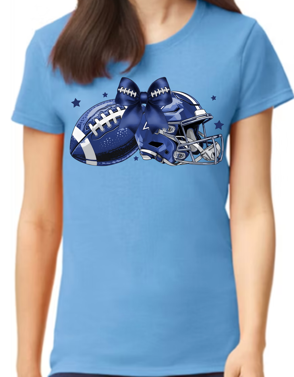 Dark Blue Football Bow Helmet