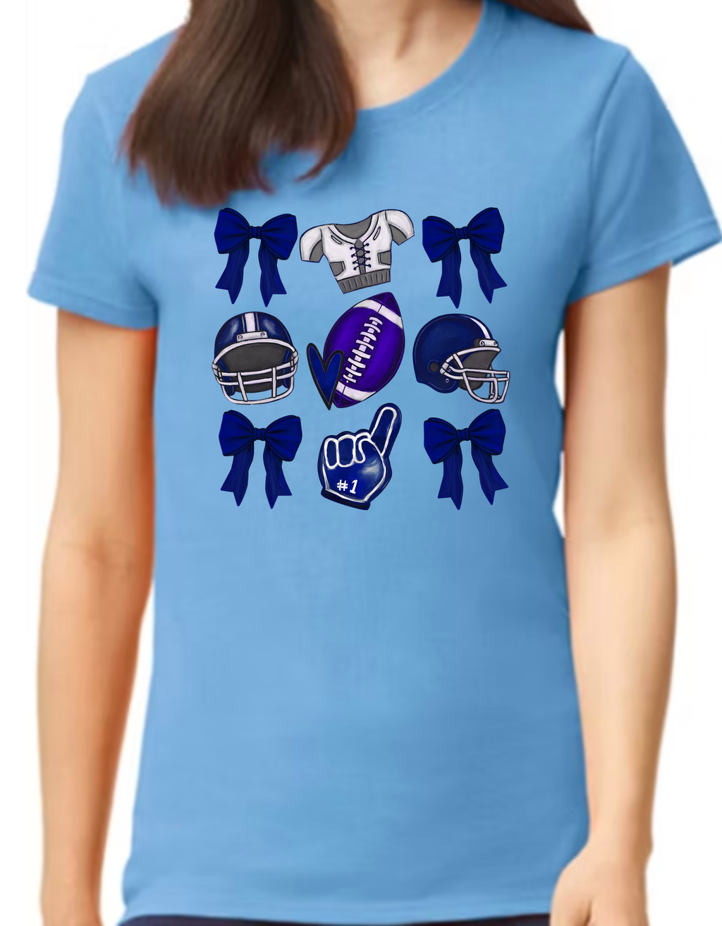 Dark Blue Football Grid