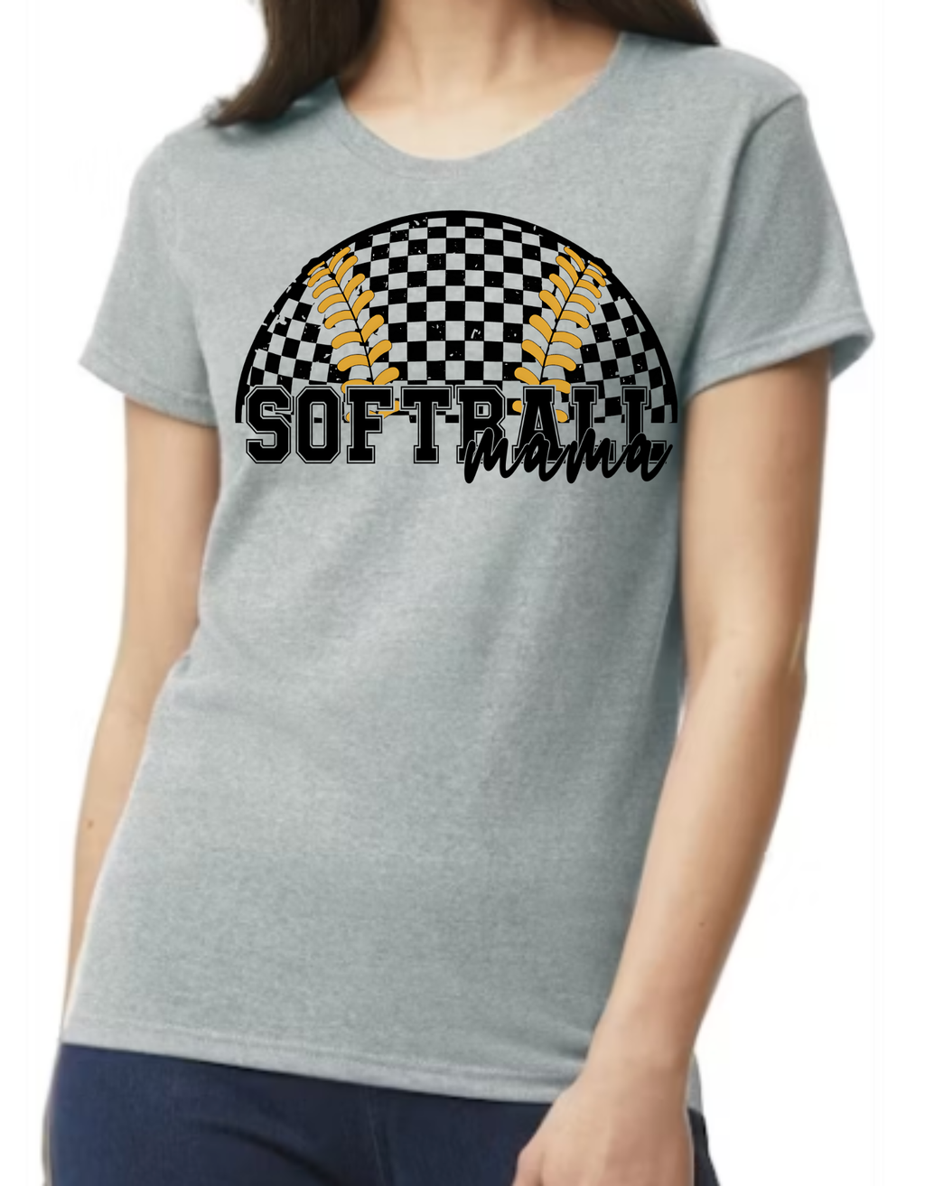 Softball Mama 1/2 Ball Checkers