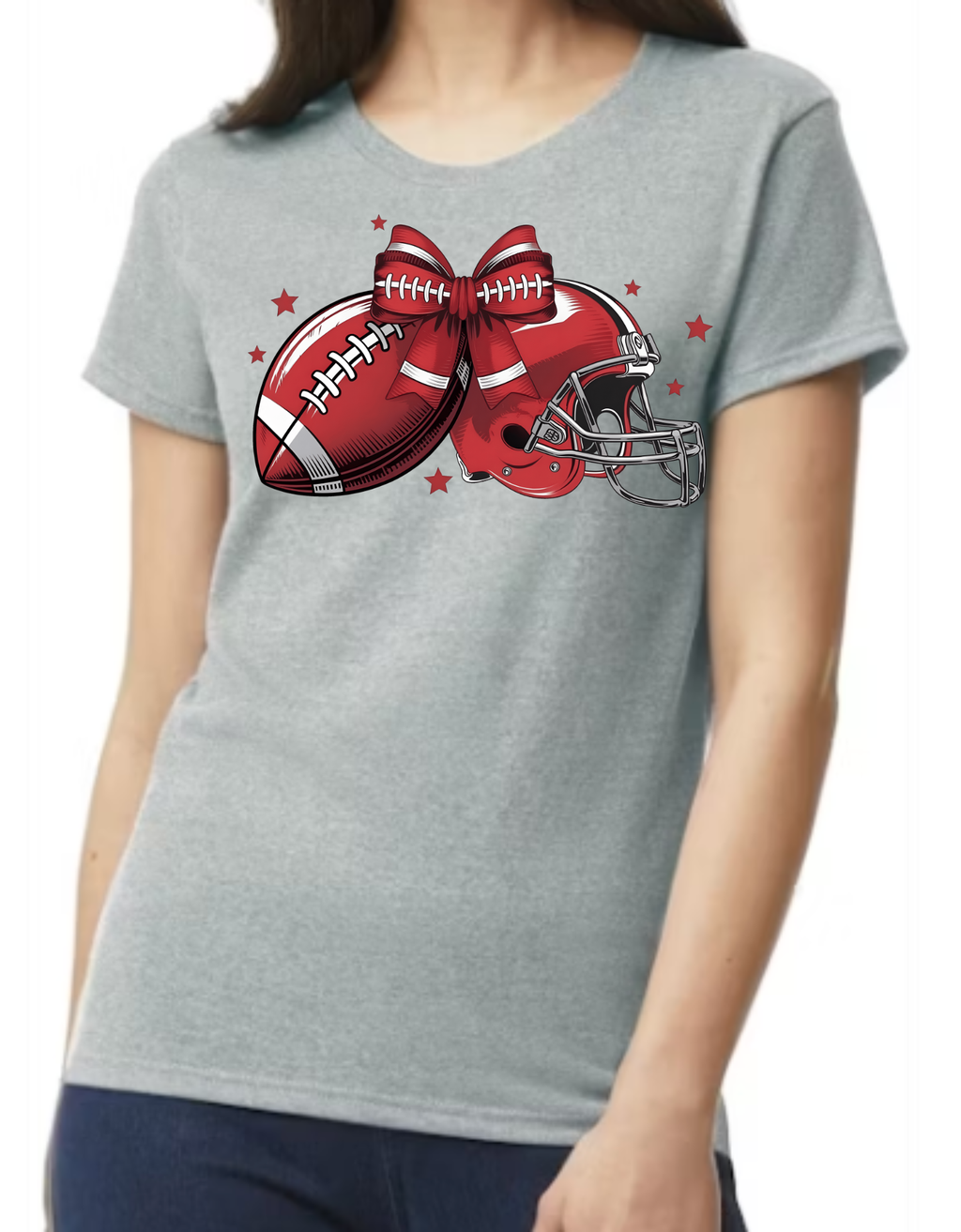 Red Football Bow Helmet