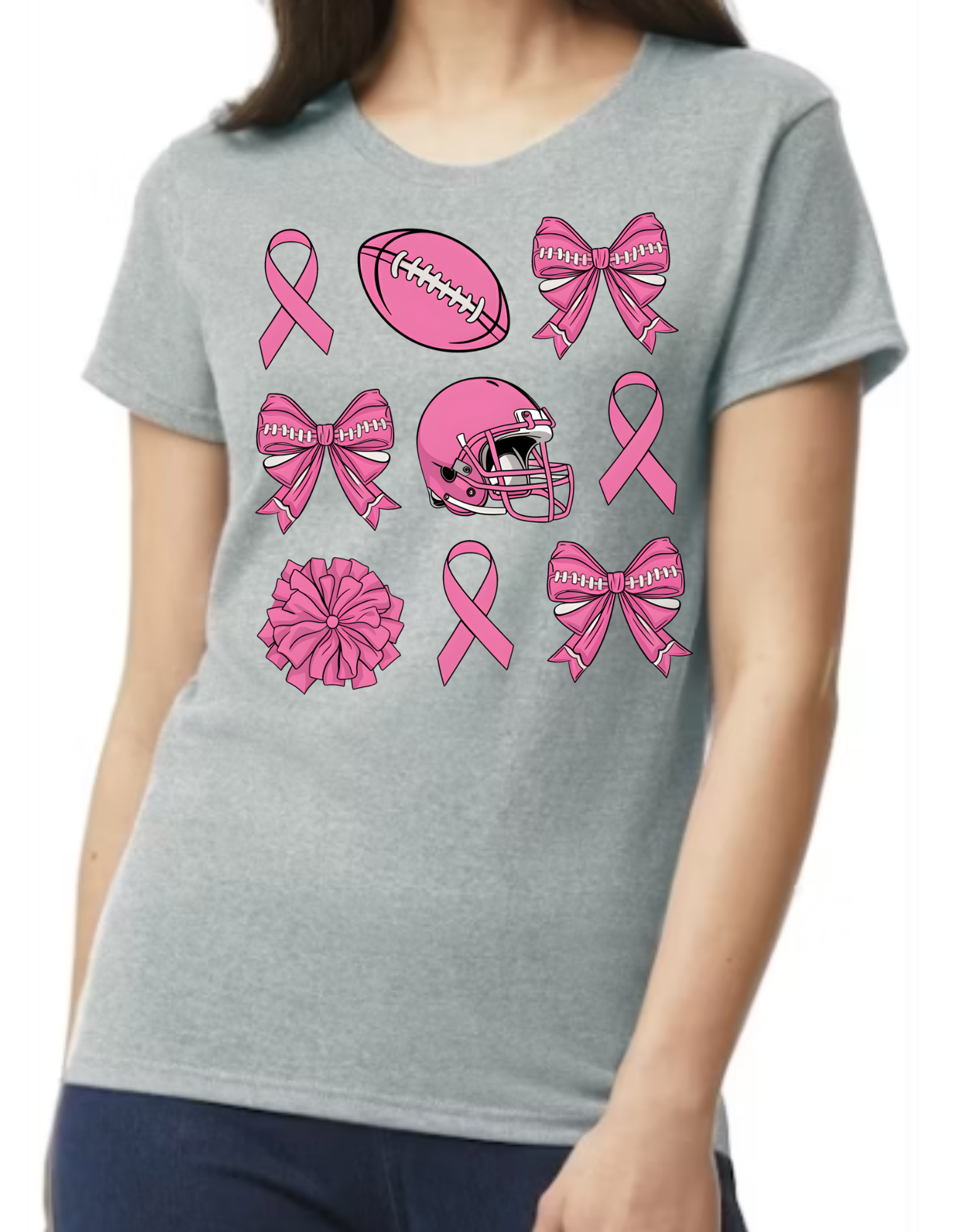 Pink Football Grid 4