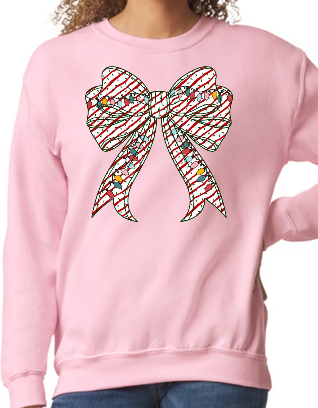 Candy Cane Bow With Lights
