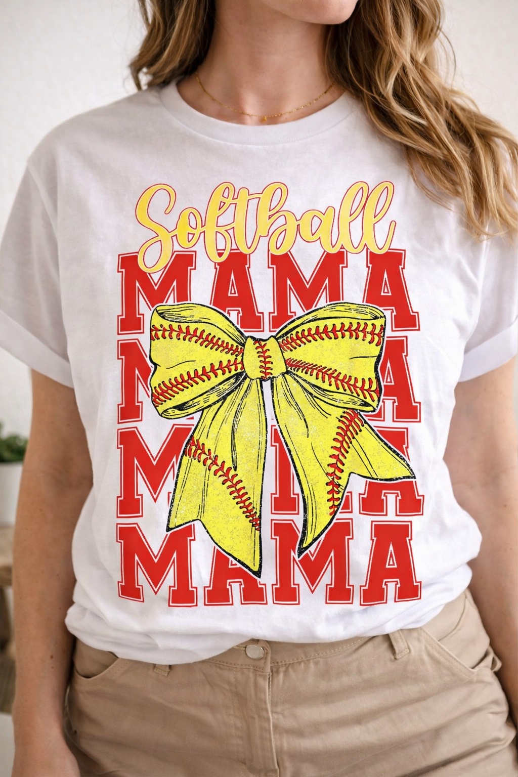 Softball MAMA (Red Lettering)