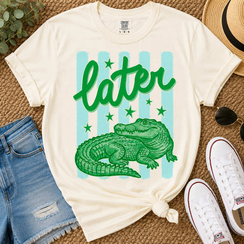 Later Gator After A while Stripes (2 prints)