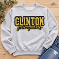 Clinton Yellow Jackets Faux Embroidery Scalloped Trim