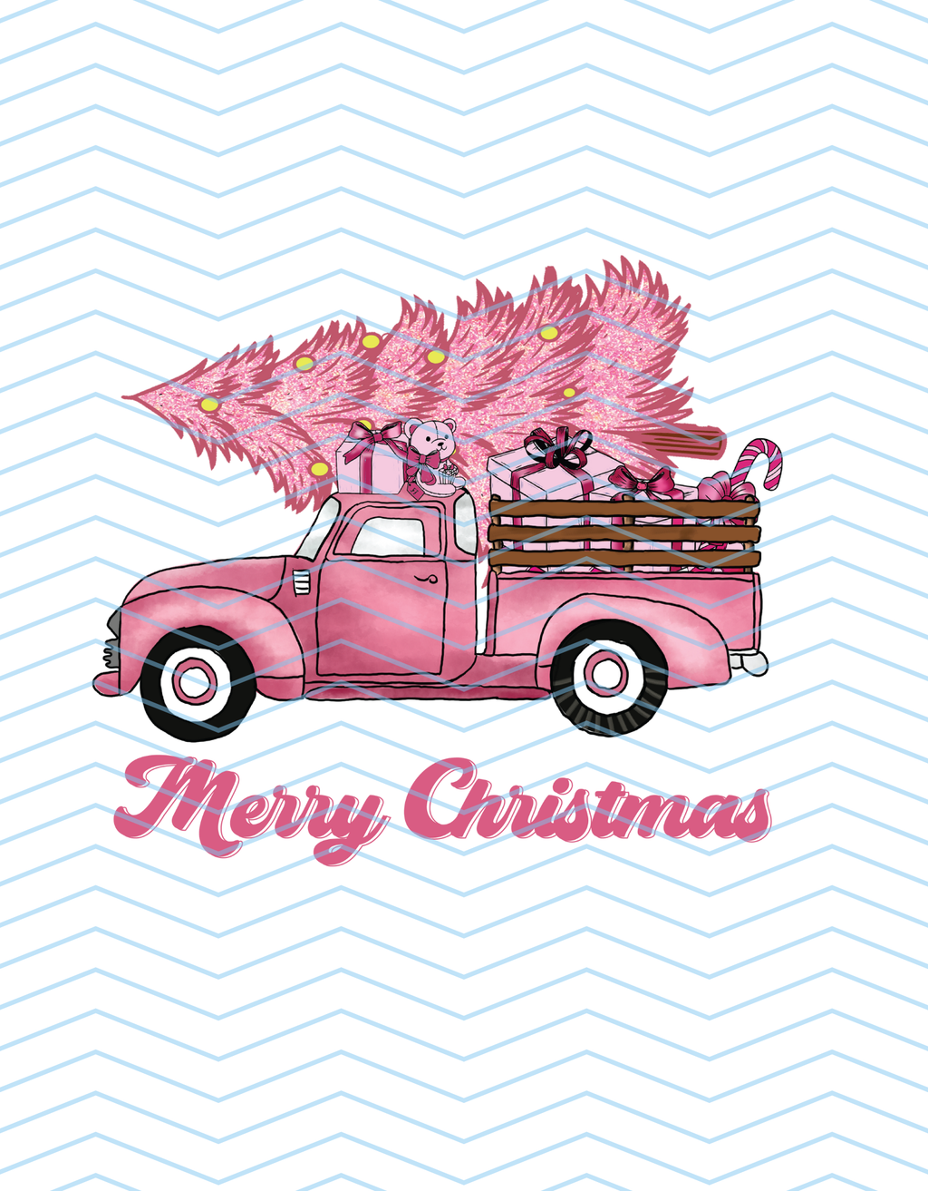 Merry Chistmas Truck (Pink)